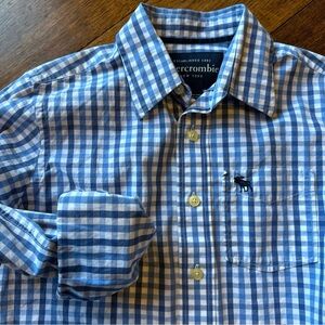 Abercrombie & Fitch Kids Light Blue Gingham Shirt